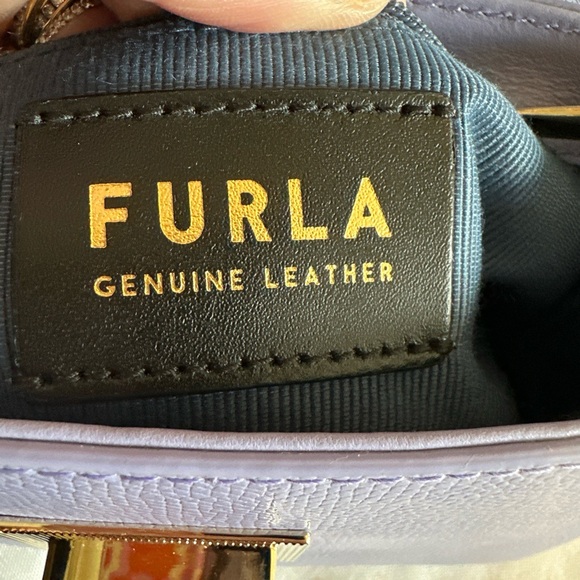 FURLA 1927 Top Handle Mini Lilac Purple Shoulder Bag preowned - Picture 13 of 14